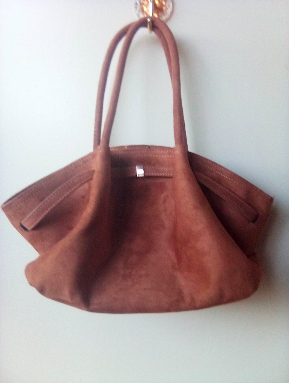 Slouchy Brown Suede Shoulder Bag
